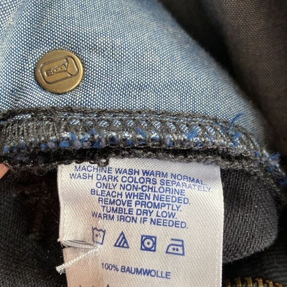 Land’s End Men’s Traditional Fit Dark Wash Cotton Denim Jeans 38 x 32” Black - Picture 11 of 15